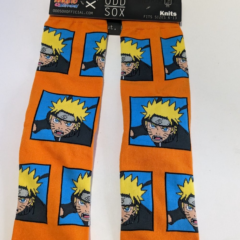 NEW ODD SOX Naruto Shippuden Crew Socks Fits 6-13